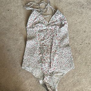 Floral halter swimsuit